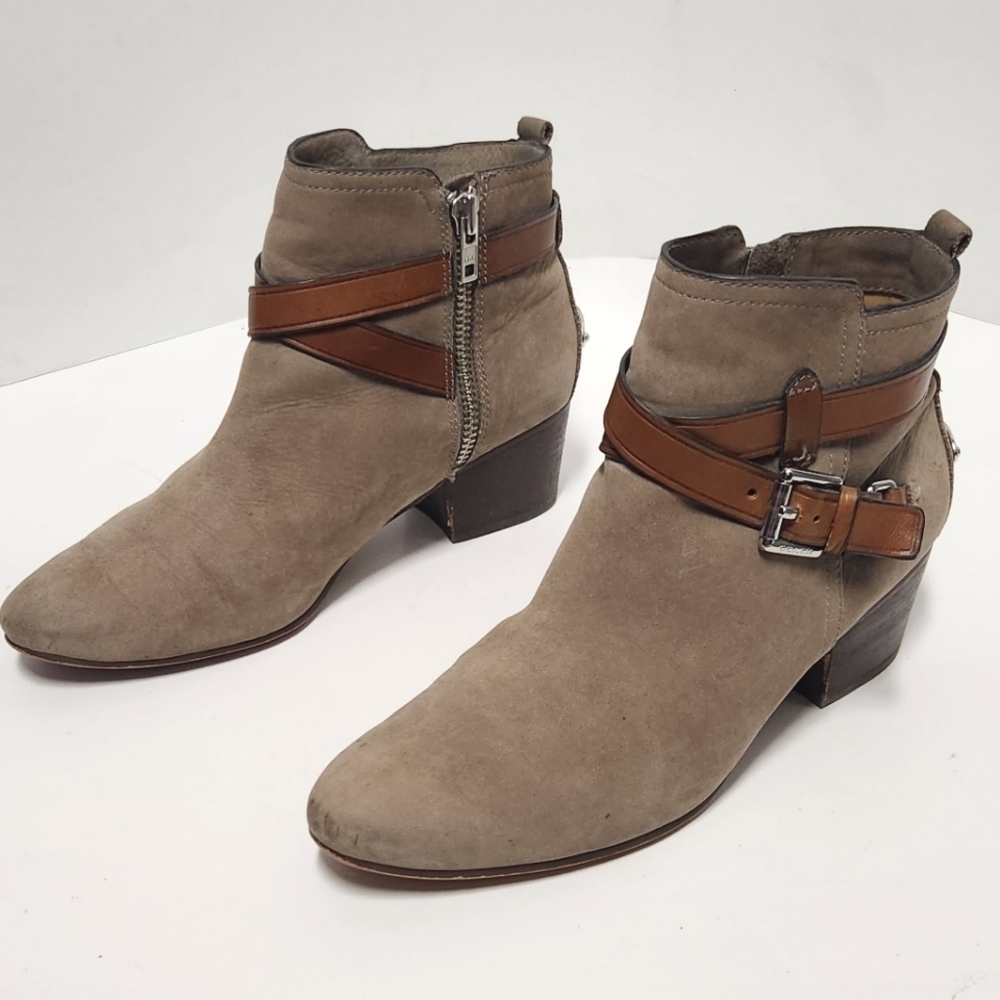 Coach Tan and Brown Ankle Boots